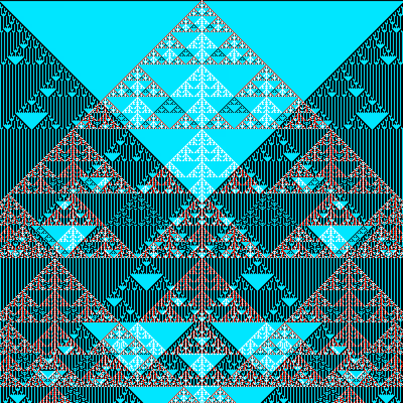 RGB Elementary Cellular Automaton #503