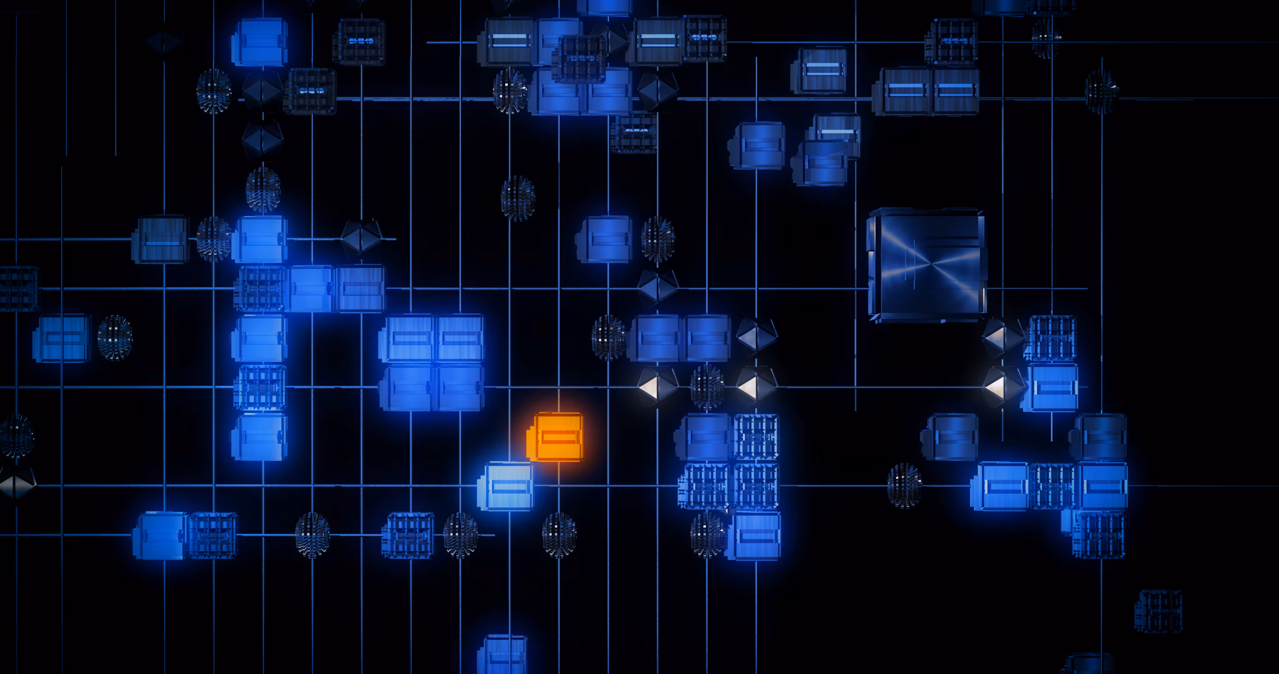 Cold Blue Blocks
