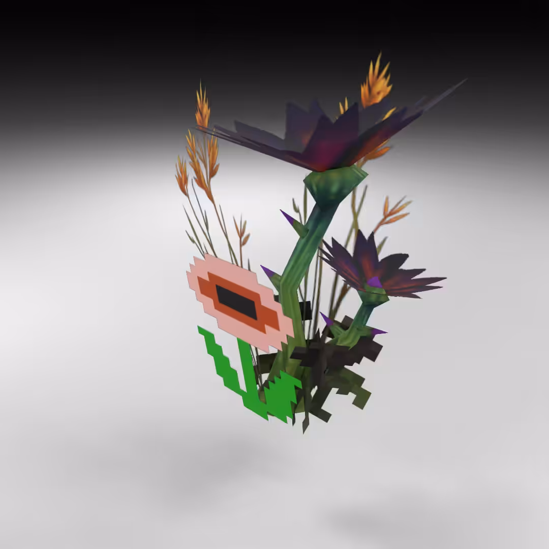 Hand-hacked Bouquet 26