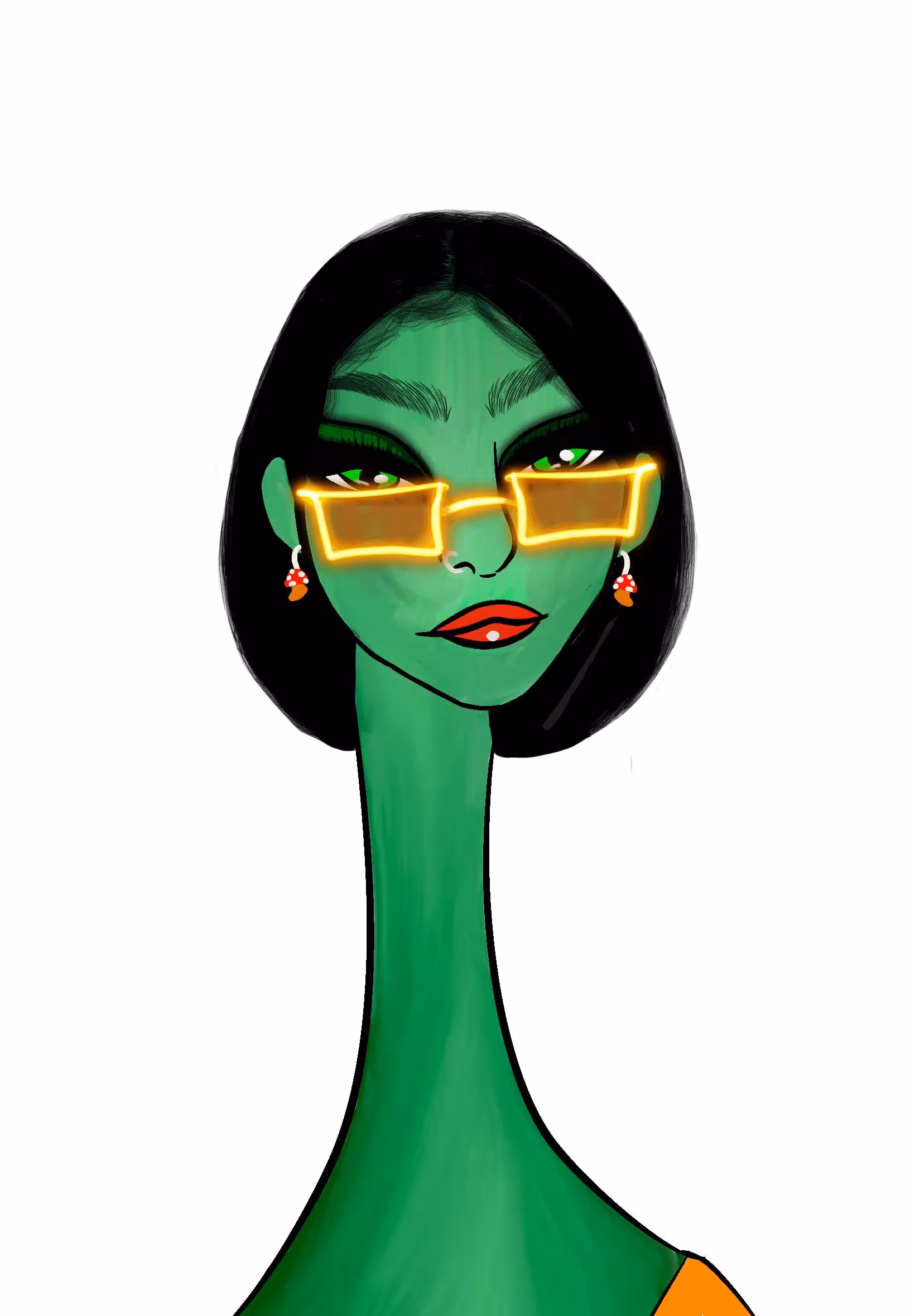Long Neckie Lady #1405