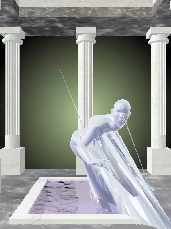 HeavenComputer: The Sneaky Melted Blue Woman #6346