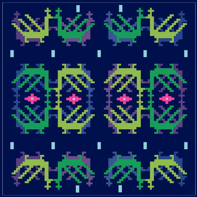 Pixel-Bird Motif #8
