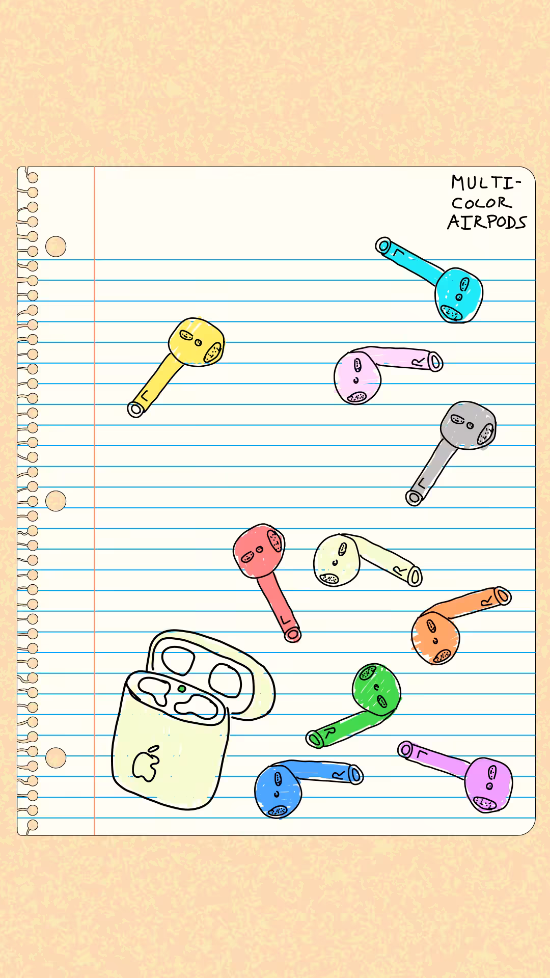 multi-color airpods
