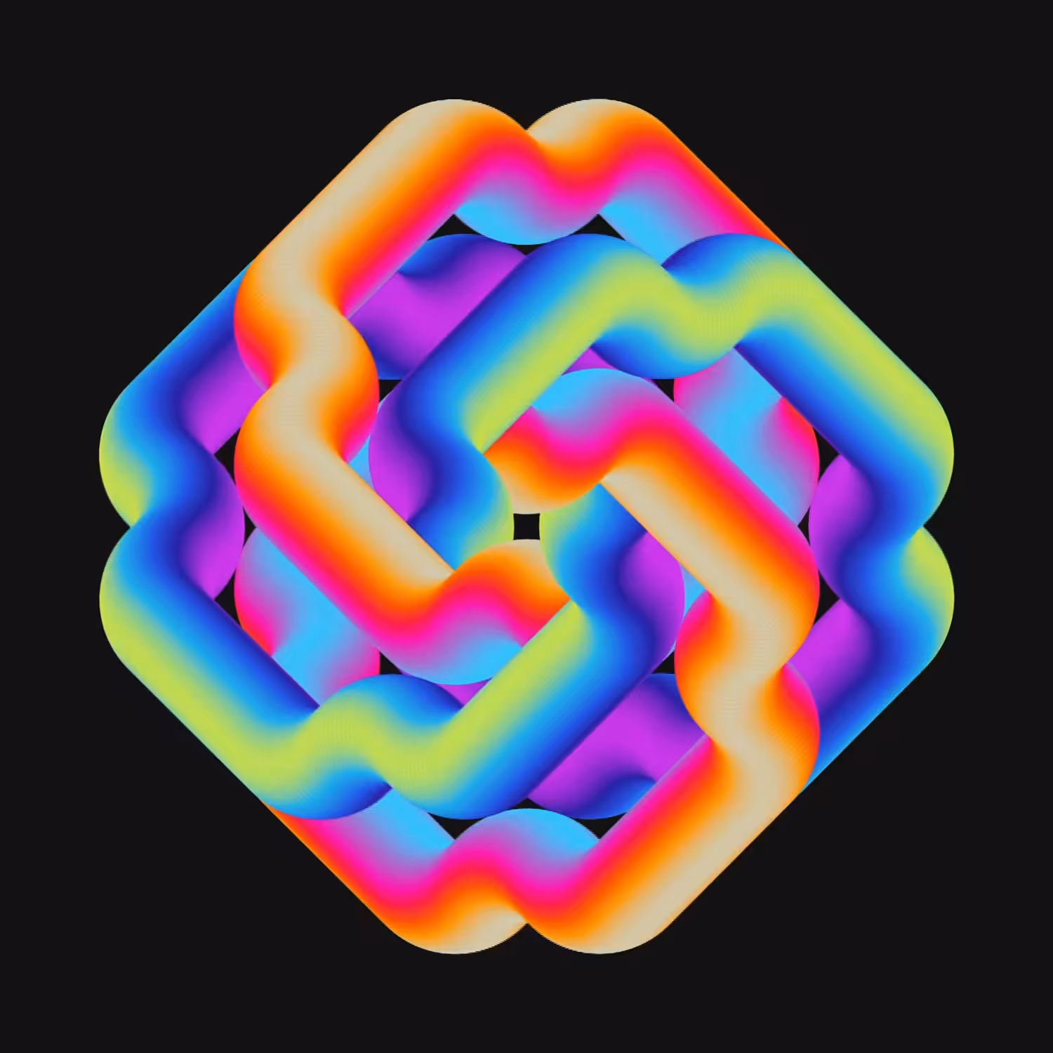 Geometric Gems: Quadruple 2 - 1/1 (Animation)