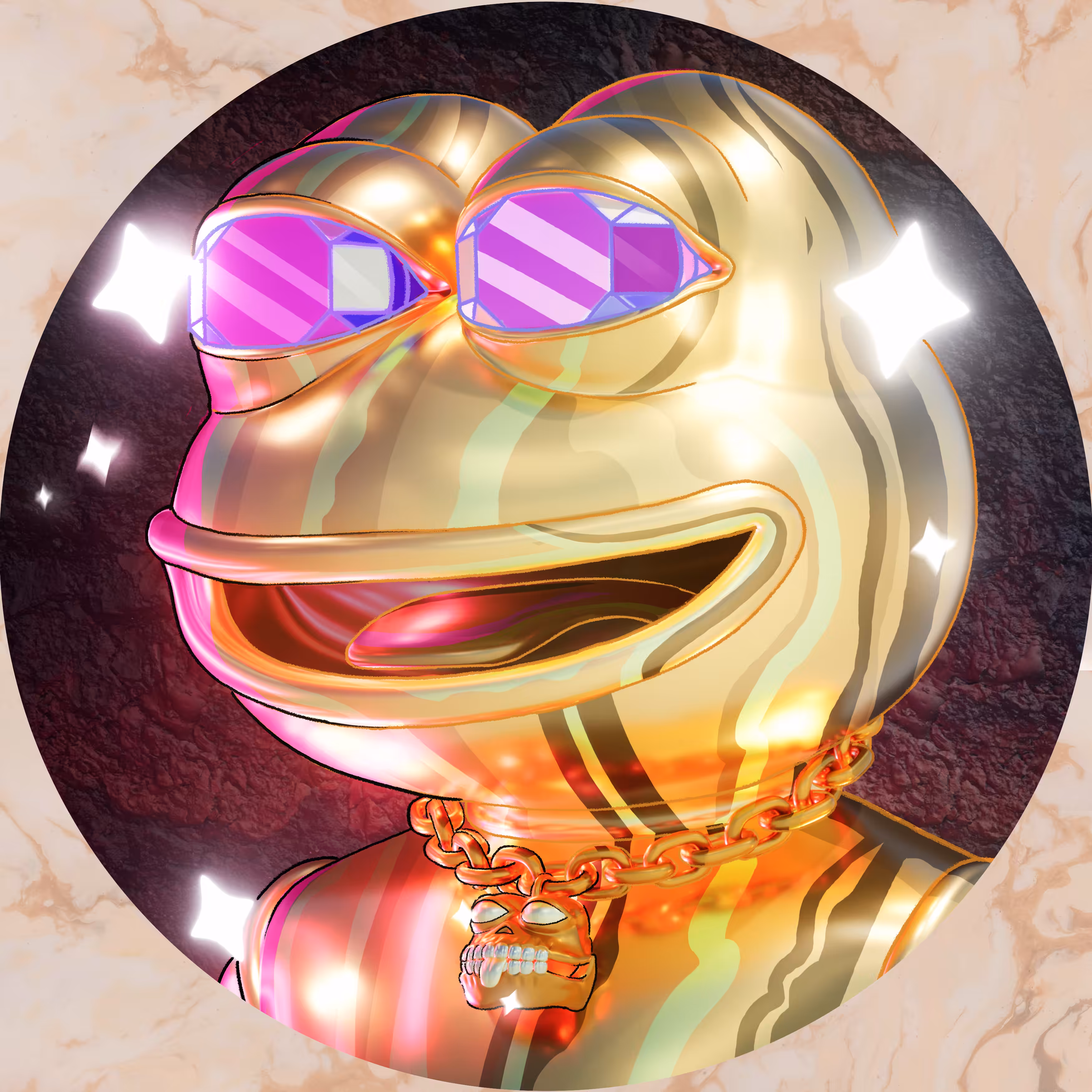 THE GOLDEN PEPE SKULL