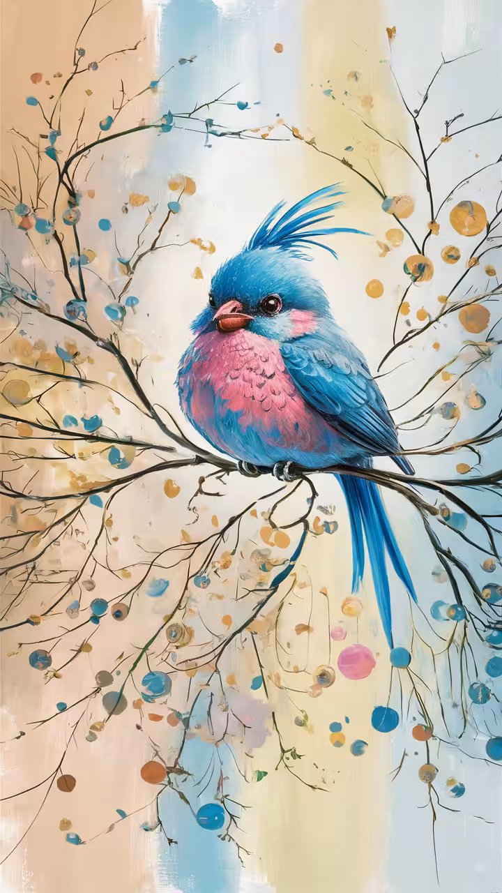 Blue Bird on a Branch