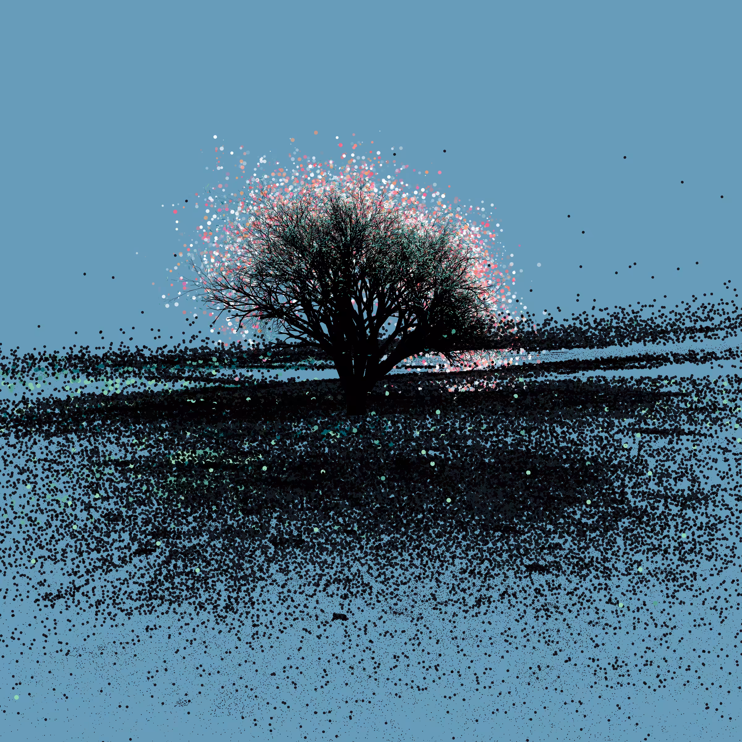 A tree in the distance