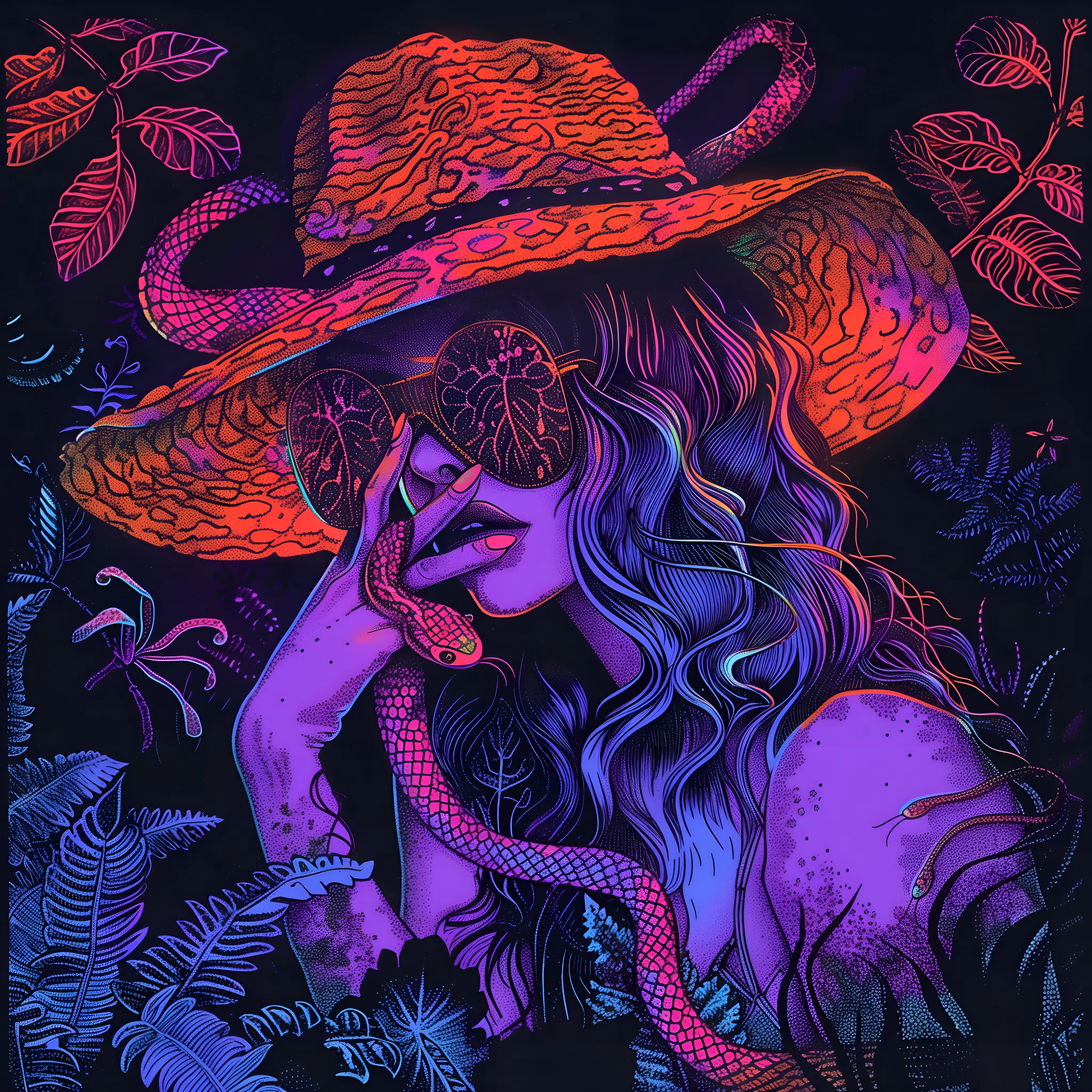 Kiss with the snake 