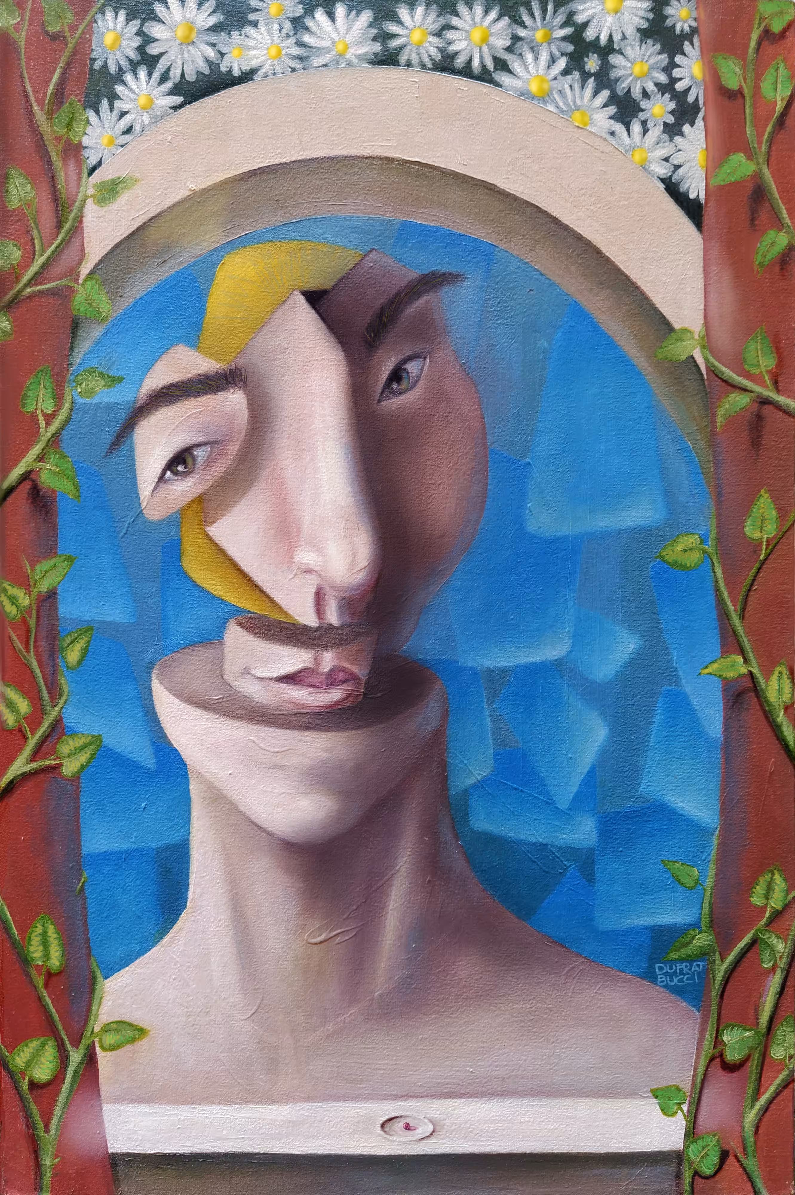 Retrato con margaritas (Portrait with daisies)
