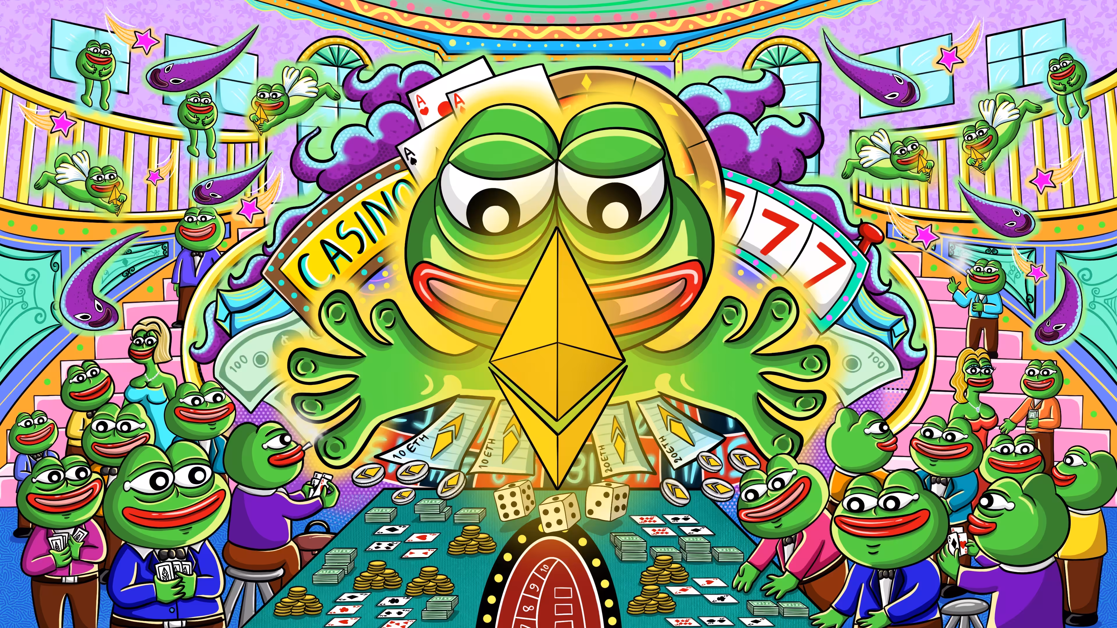 Pepe’s colorful casino.