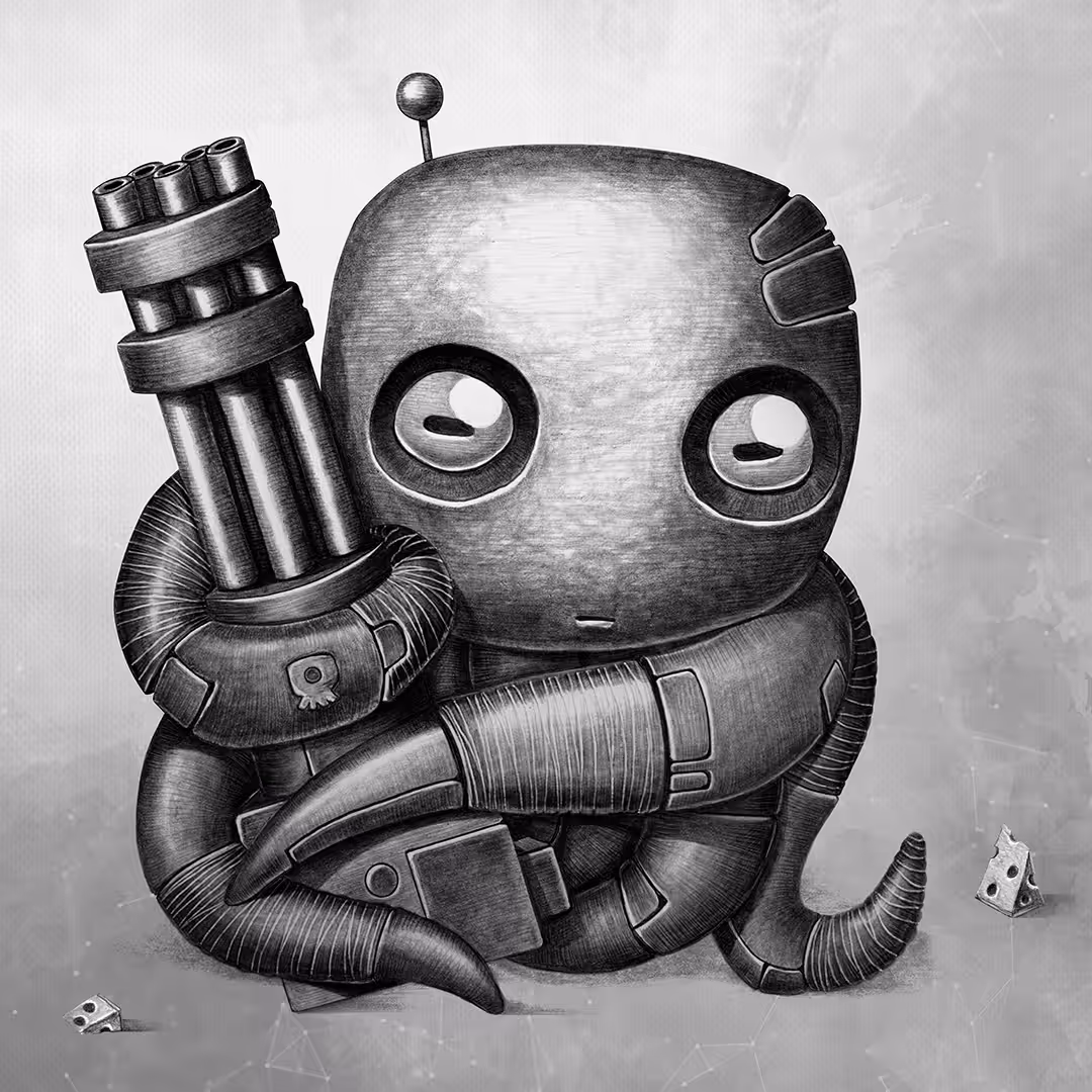 ARMED OCTOPUS grayscale