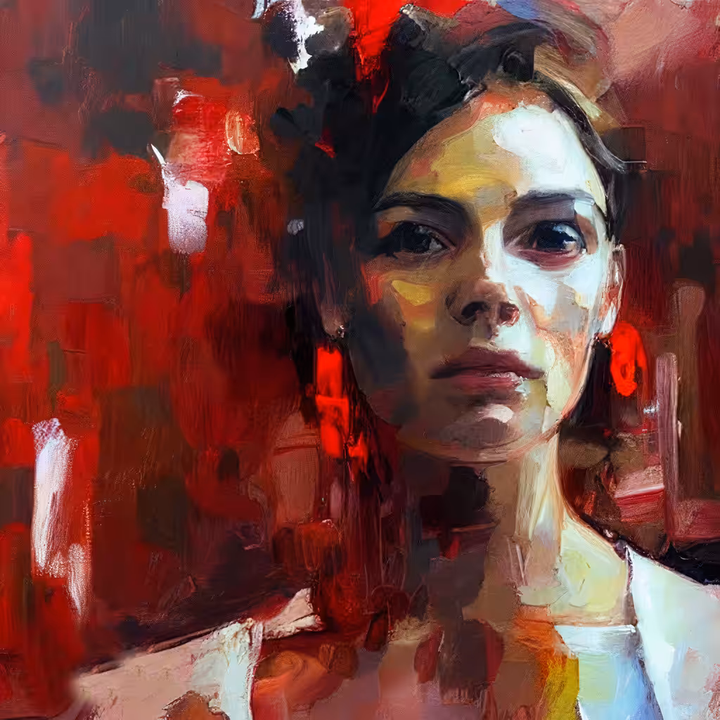 Portrait: red love