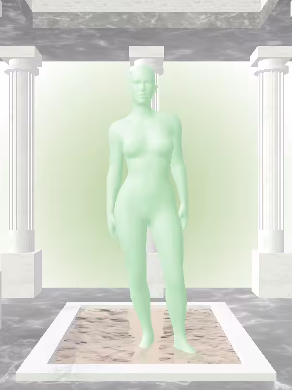 HeavenComputer: The Fading Excited Normie Green Woman #235