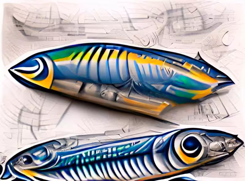Abraham's First Works: A detailed drawing of a Mackerel