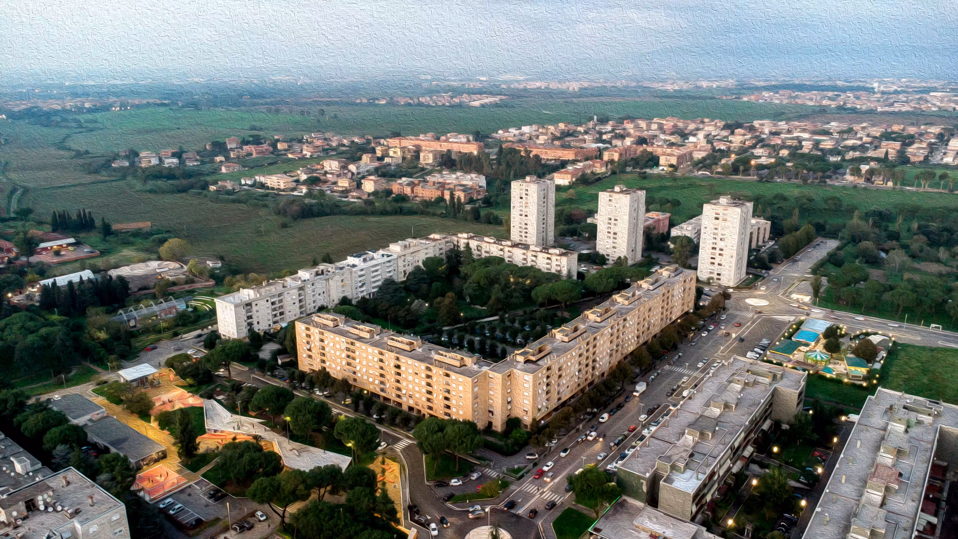 Suburban island