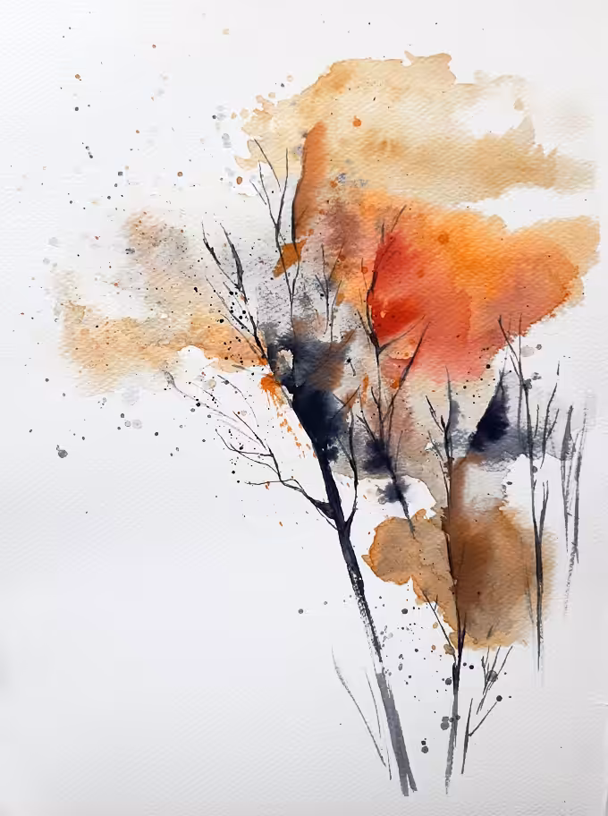 Trees on autumn