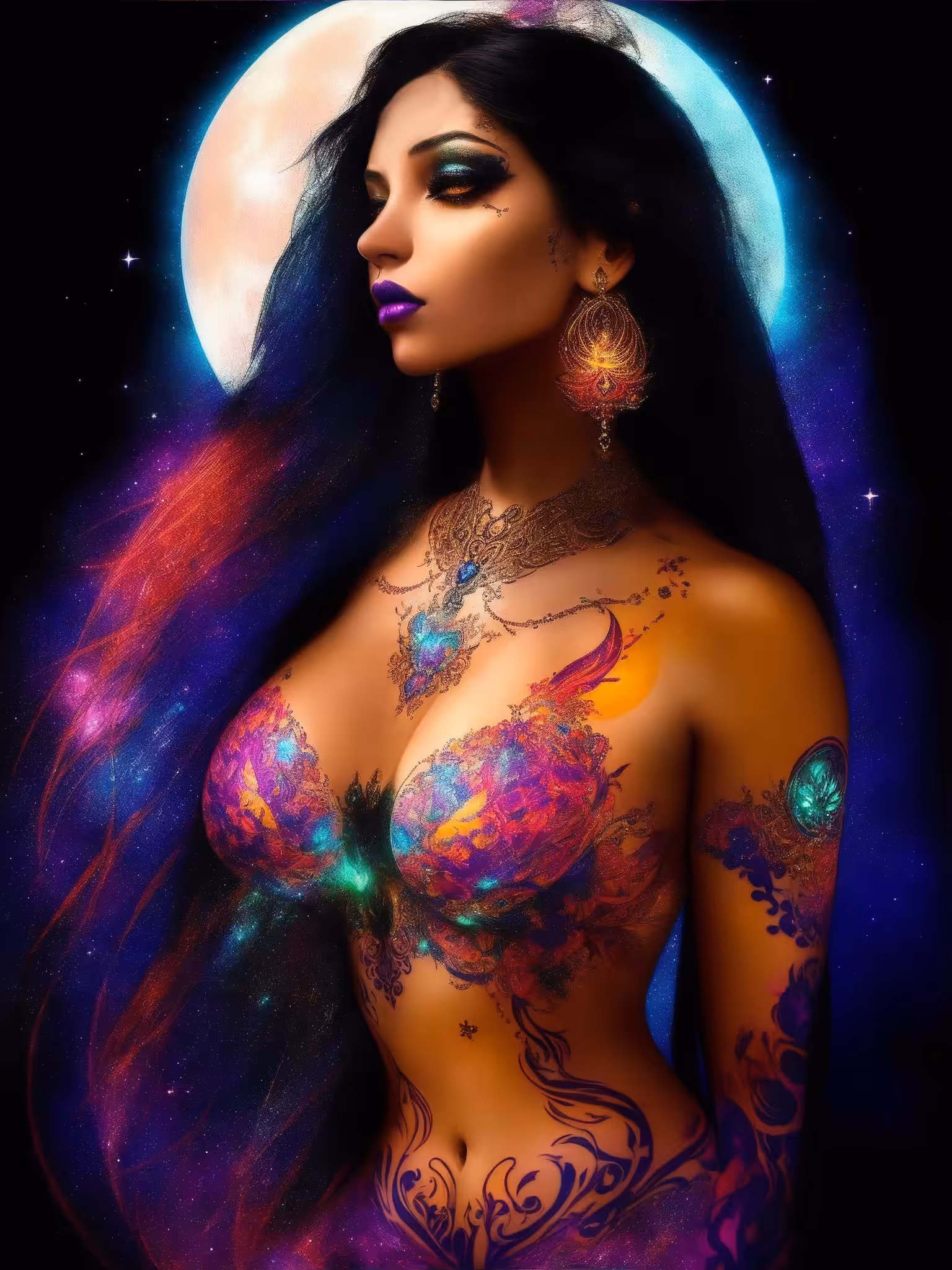 "Inked Moonlight" 🌙✨ 