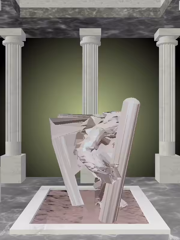 HeavenComputer: The Fragmented Sneaky Matte Ivory Man #2938