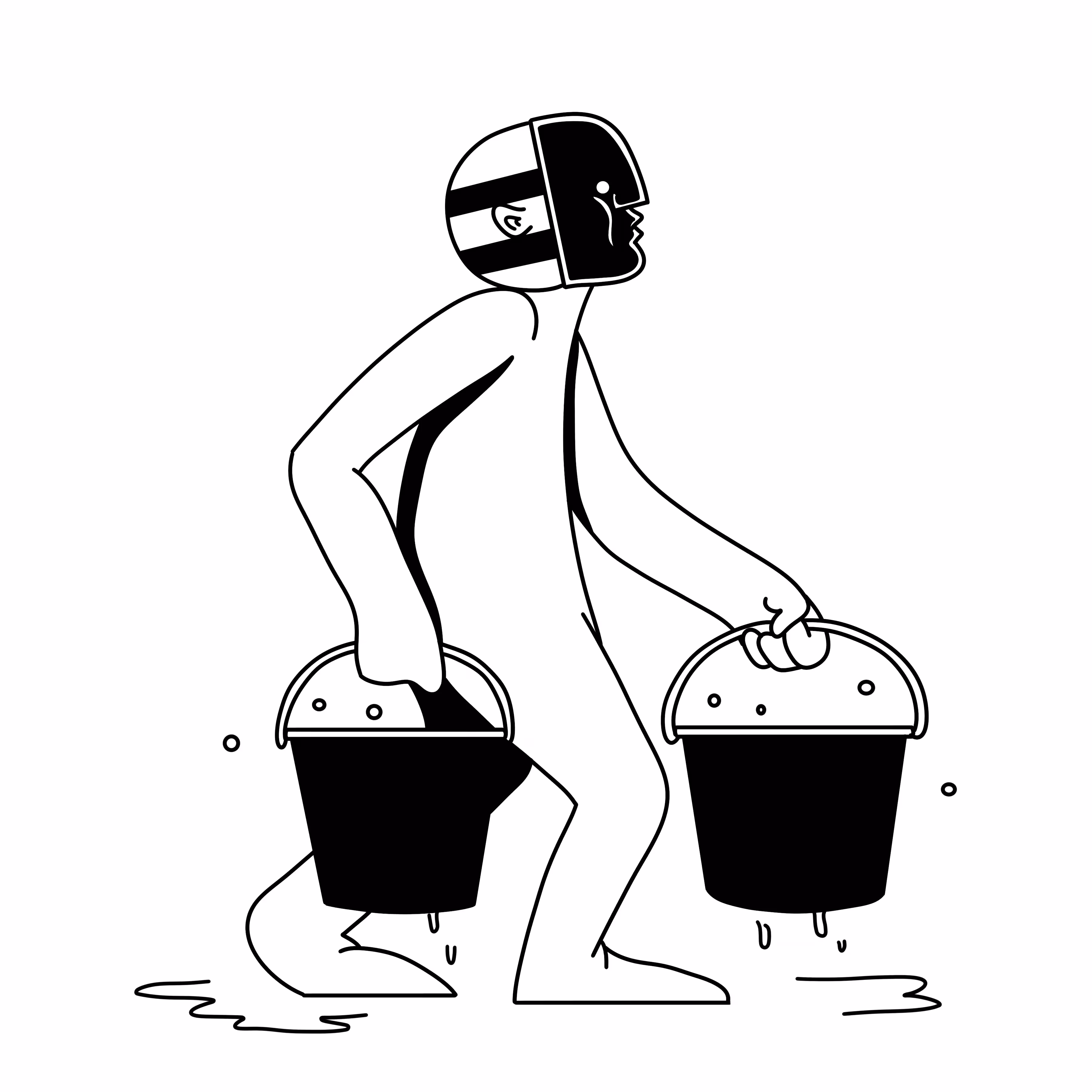 buckets of abandoned dreams