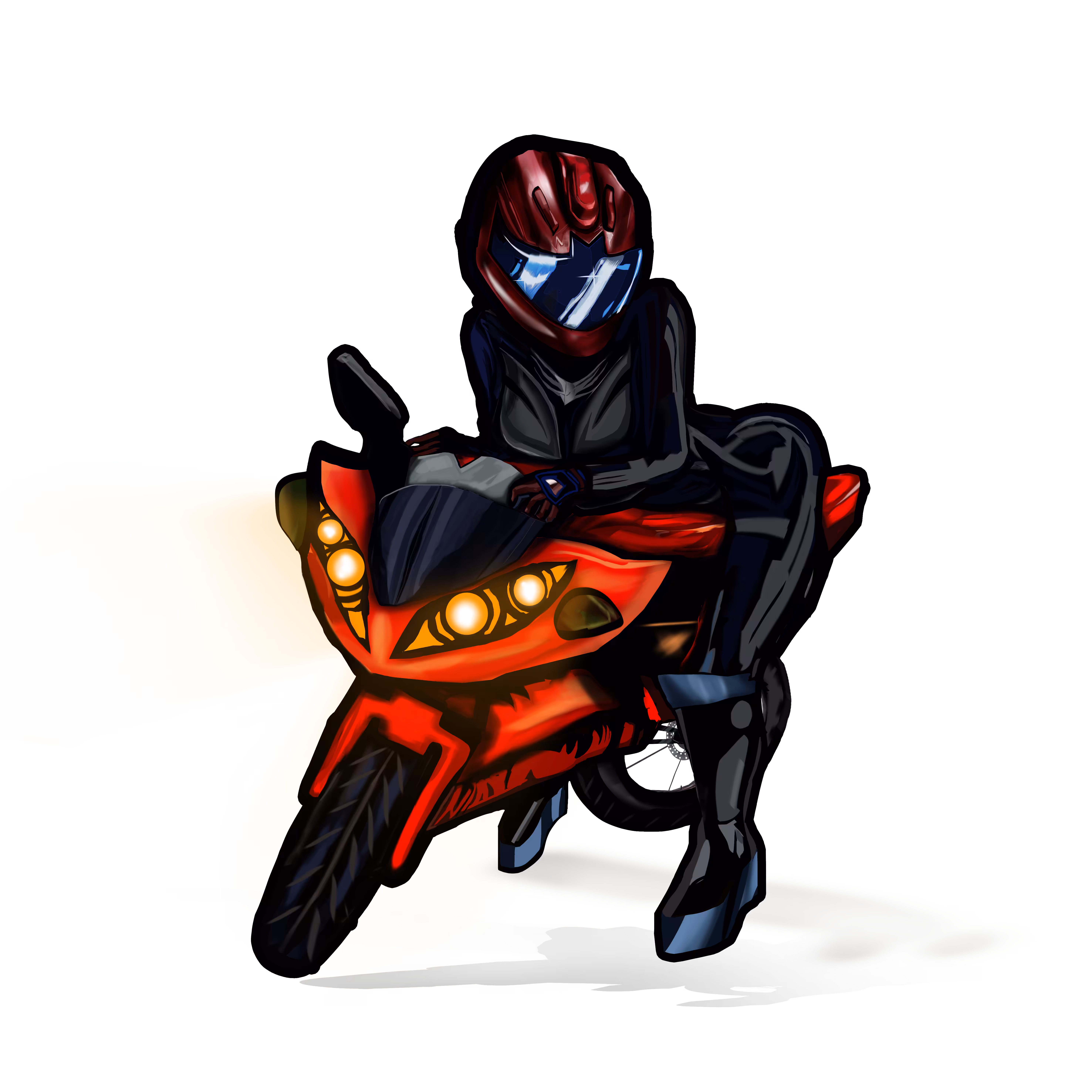 Red motorcycle 