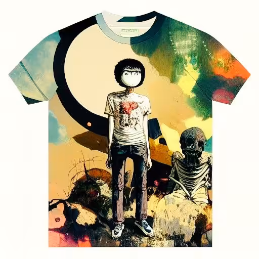 A t-shirt with an interesting design 