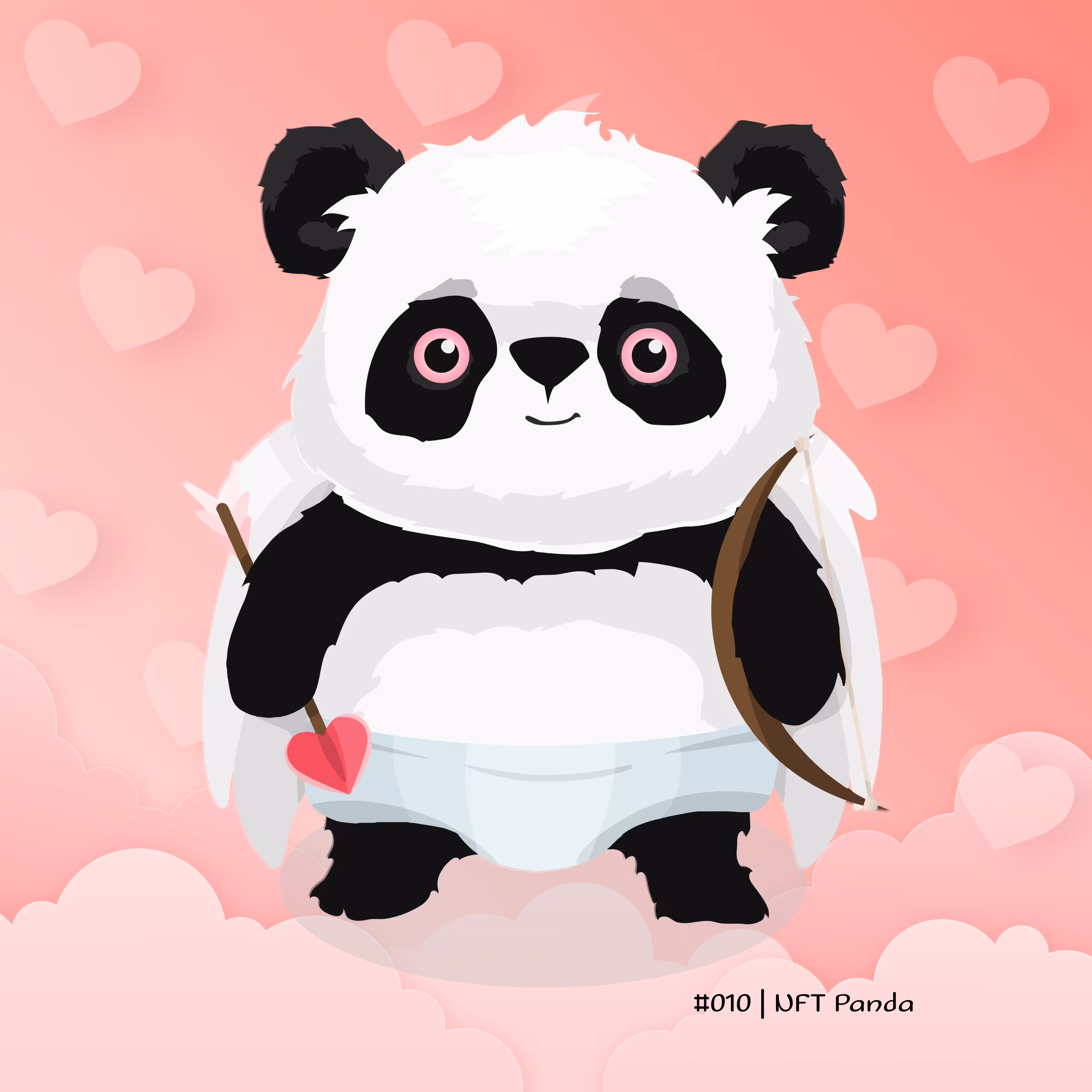 #010 NFT Panda - Cupid