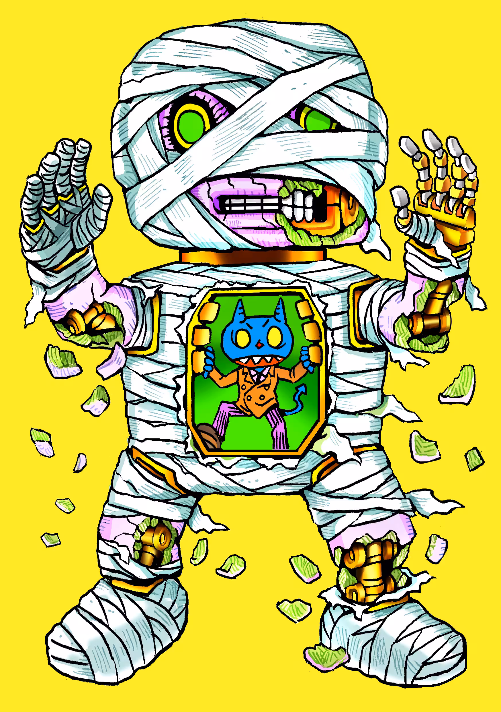 Robotribe #INKTOBER2021 - Day 28 "Crispy"