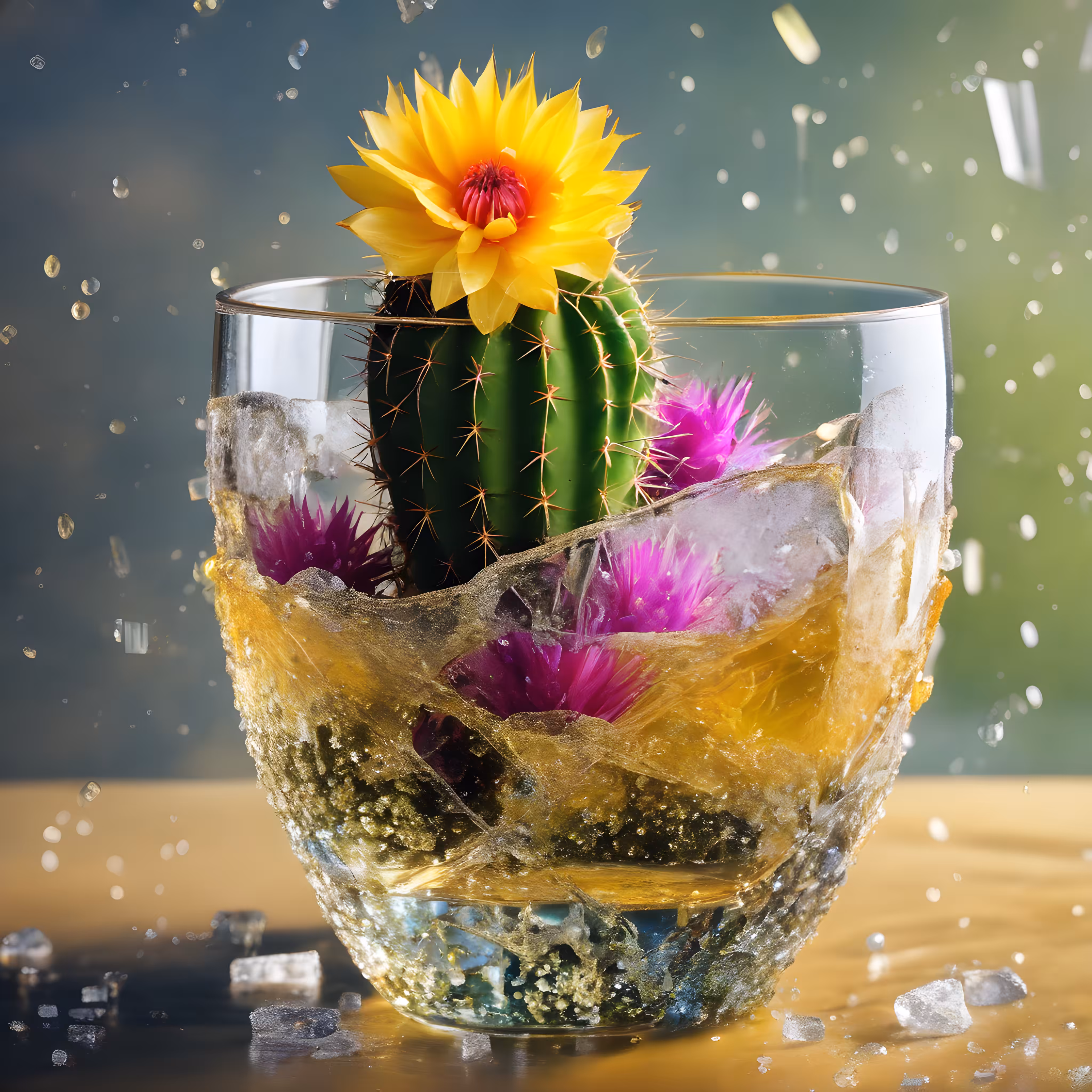 Icy and blooming