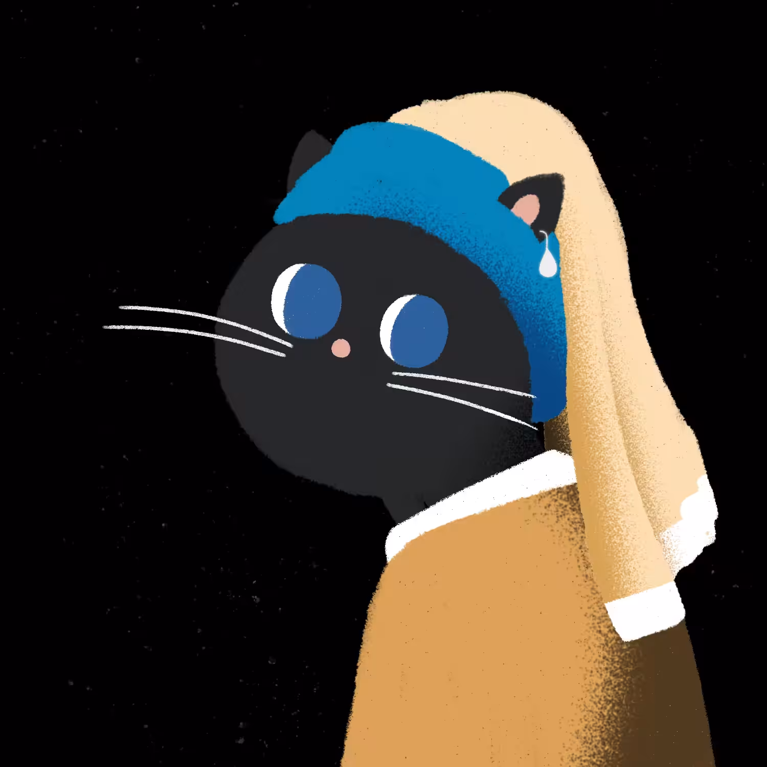 Cat with a Pearl Earring