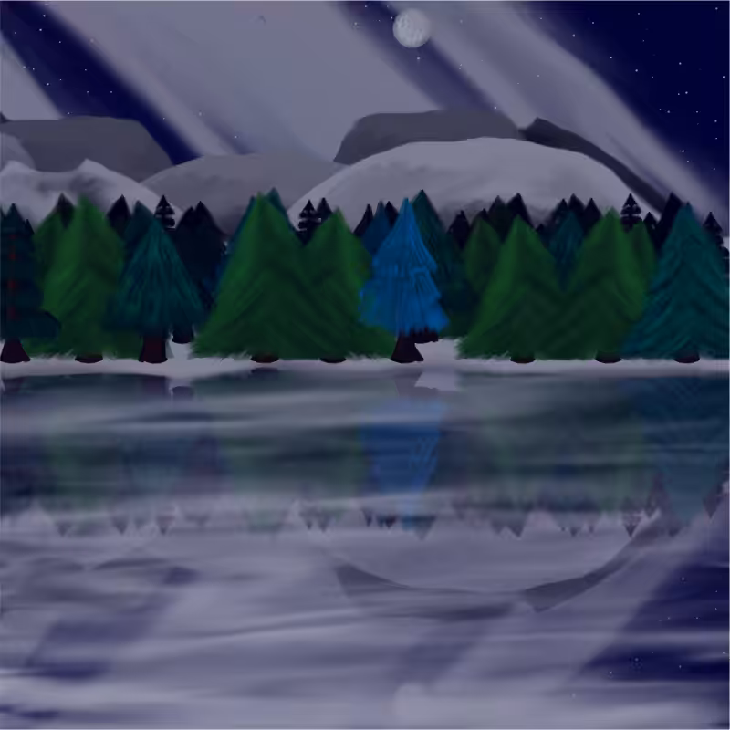 Moony Winter Lake #33