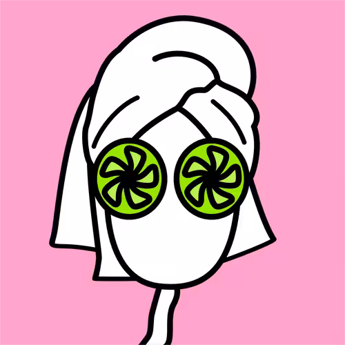 Girl with cucumbers