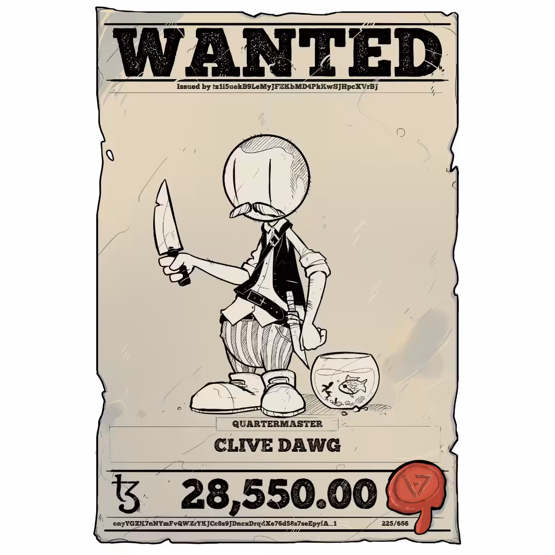 CLIVE DAWG | TEZOS PIRATE 225/666