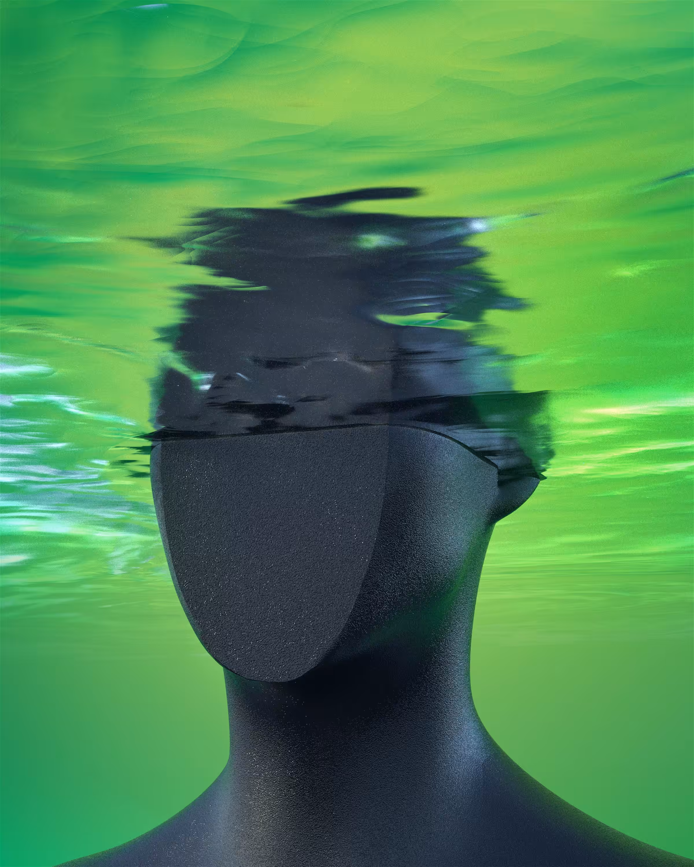 head above water