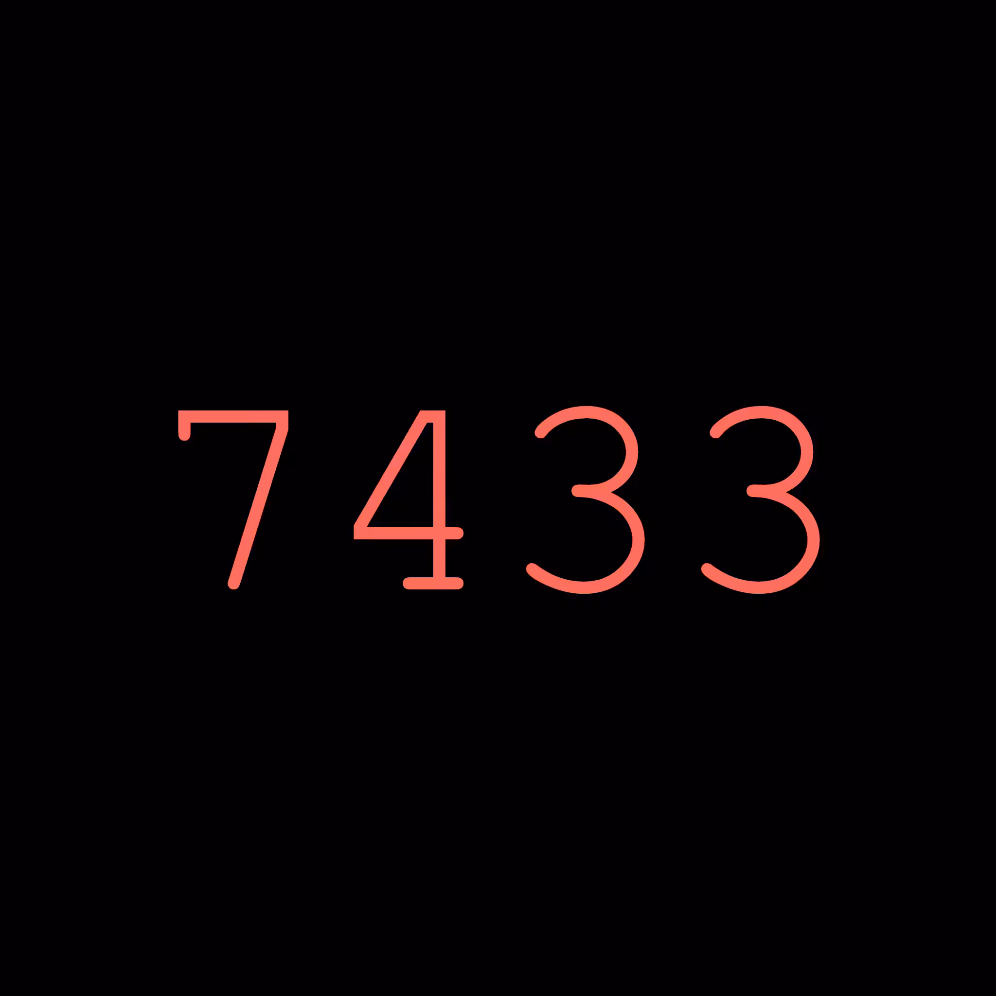 7433