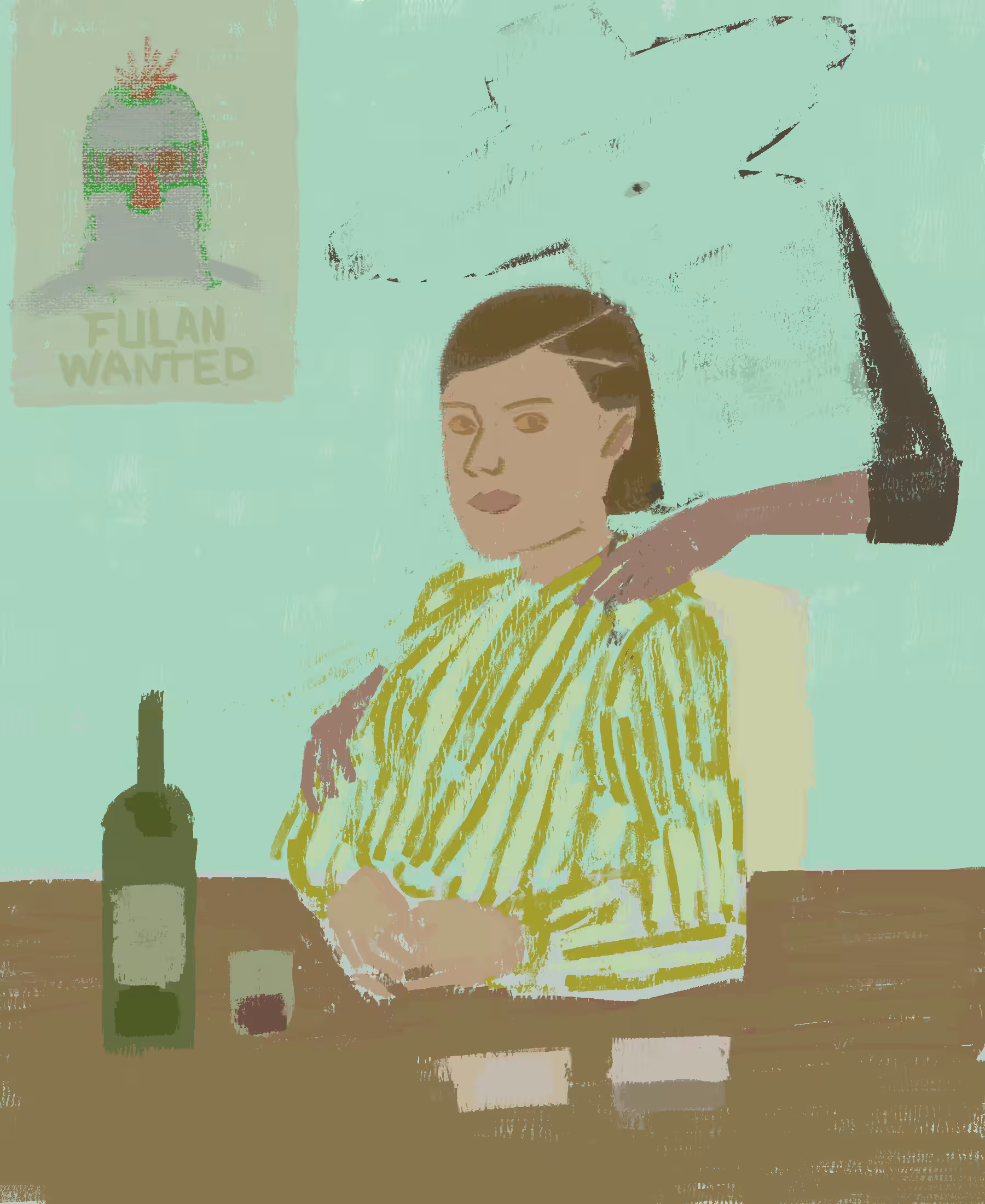 Late-night bar scene