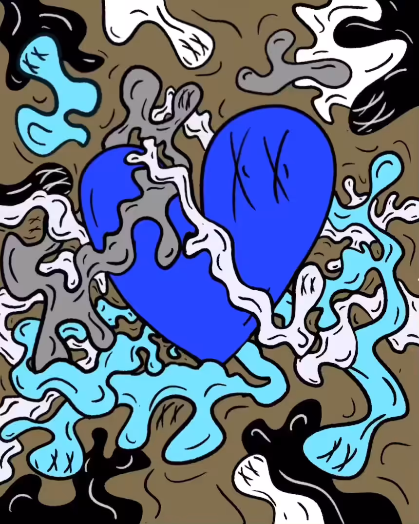 The Happy Cloud #3 - Blue Heart Animation