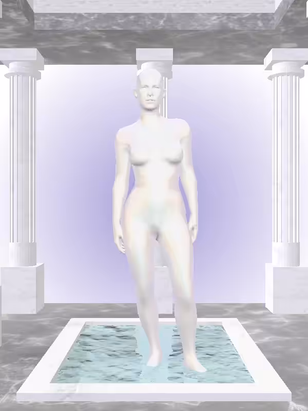 HeavenComputer: The Excited Dusky Pale Pink Woman #6275
