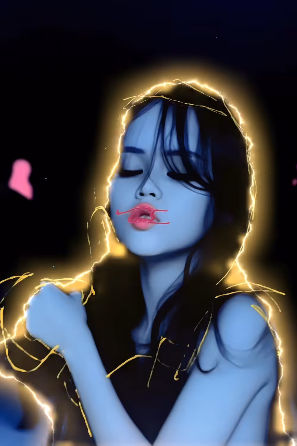 Selfie with a Smudged Lipstick Reimagined 