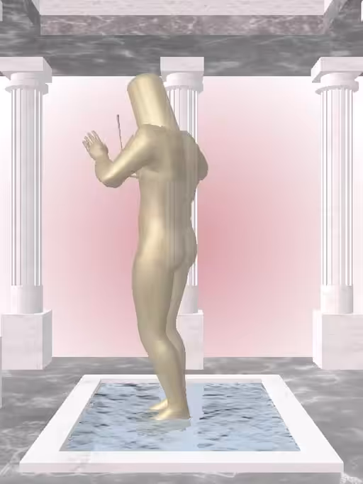 HeavenComputer: The Fading Robotic Faded Gold Man #3053
