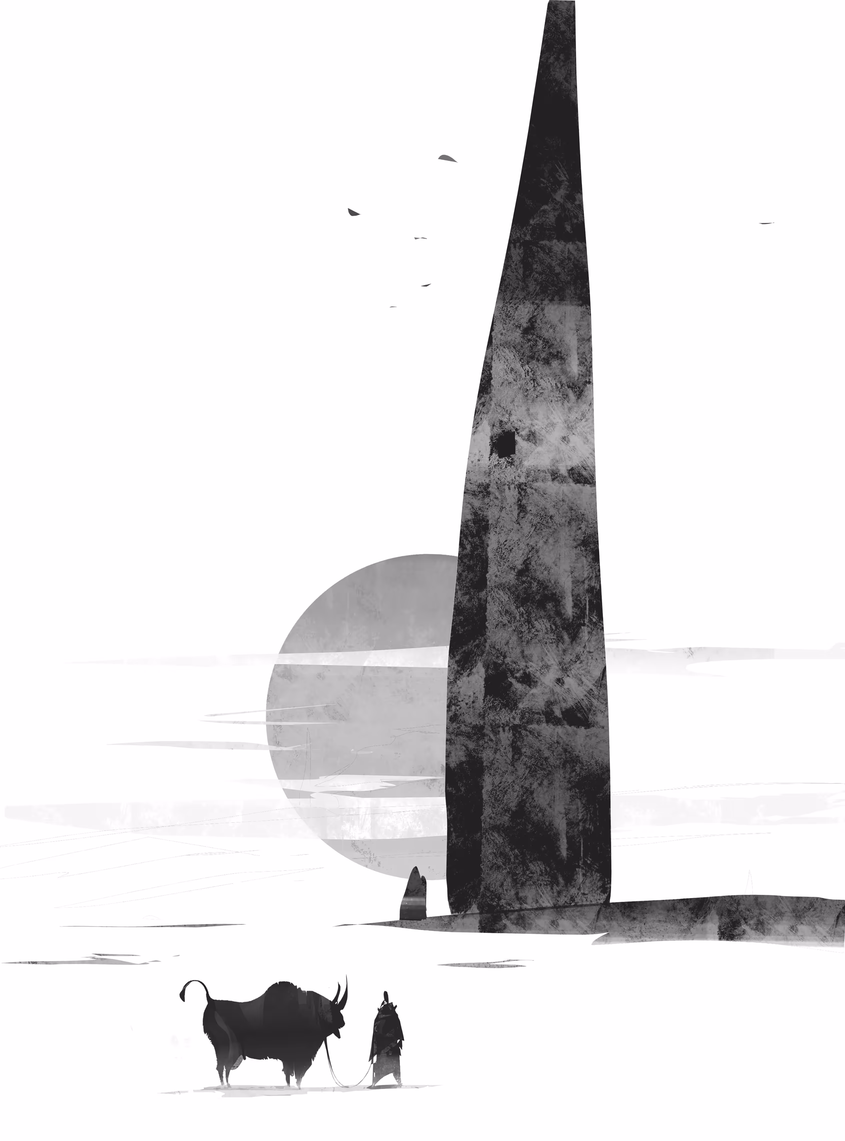 Man,Bull,Tower