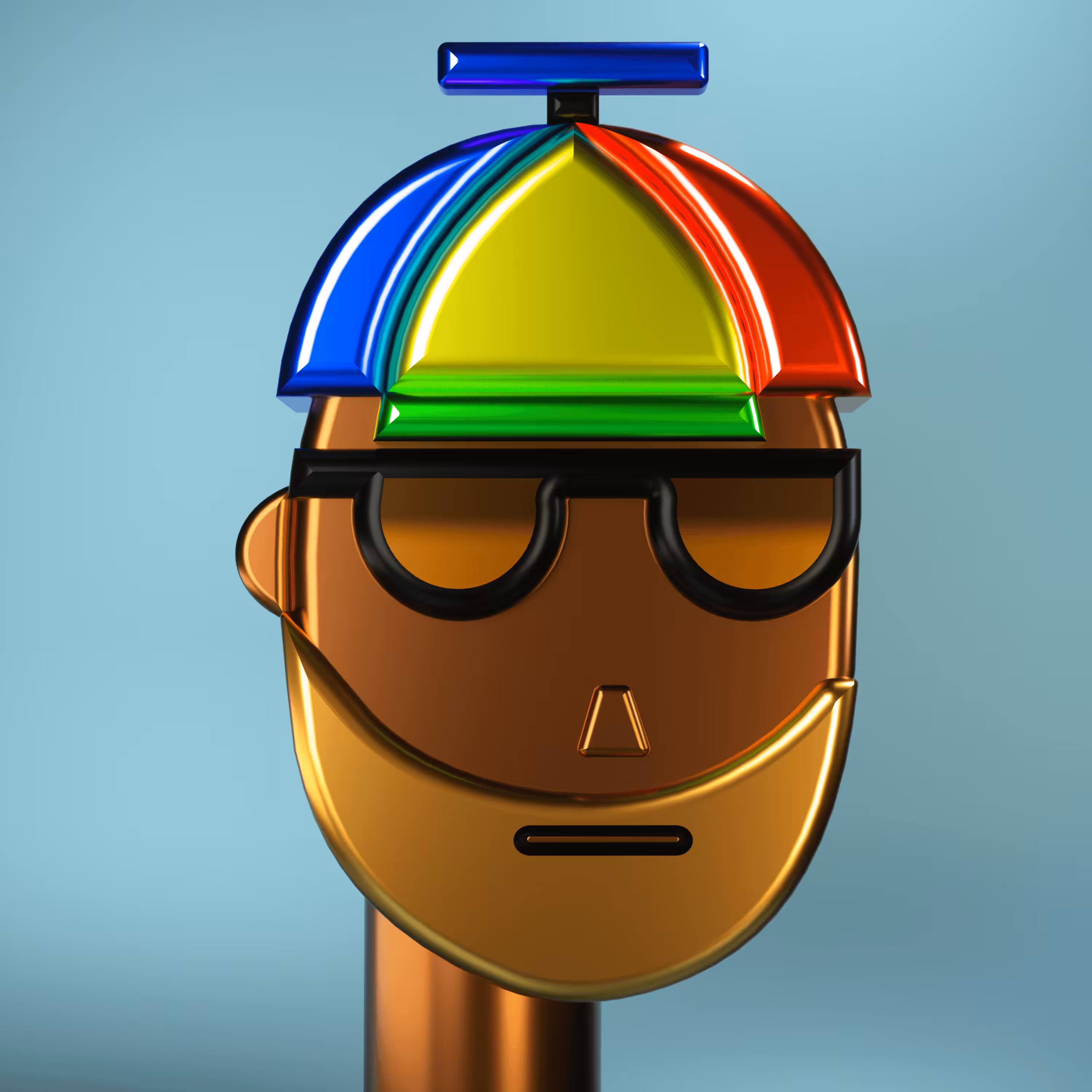 3D Chrome Punk #1042