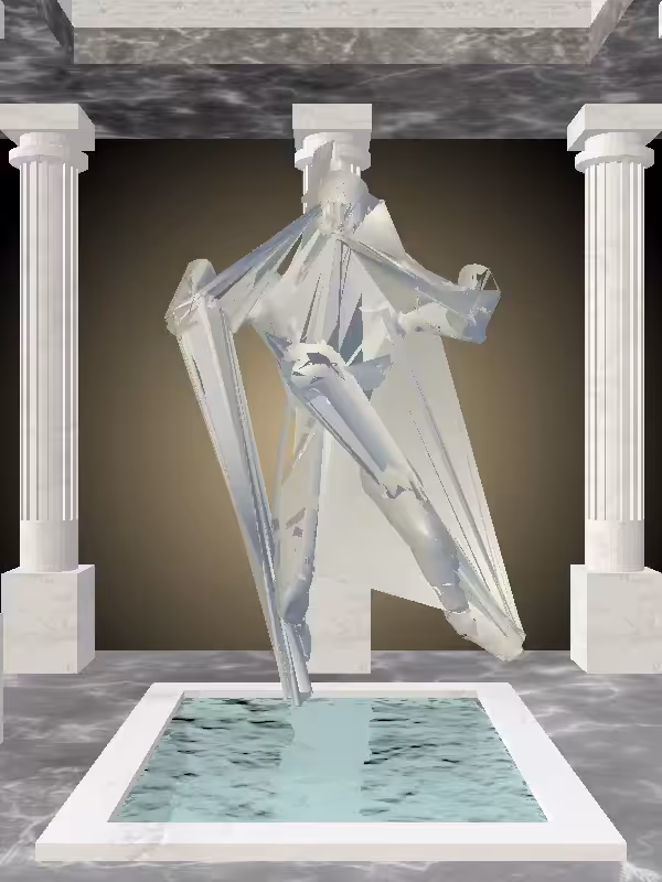 HeavenComputer: The Treading Water Mossy Champagne Woman #7123