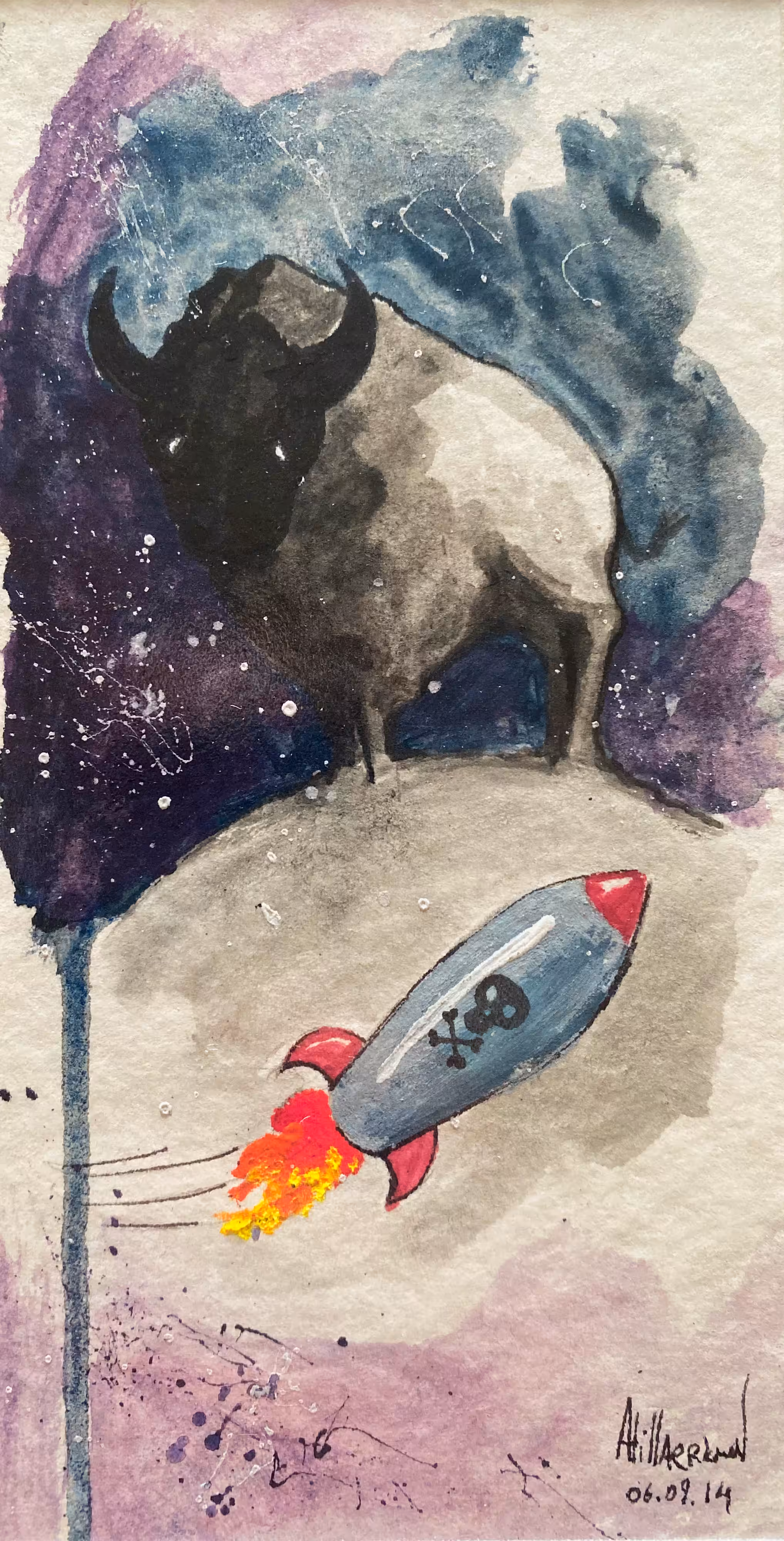 Bull on The Moon