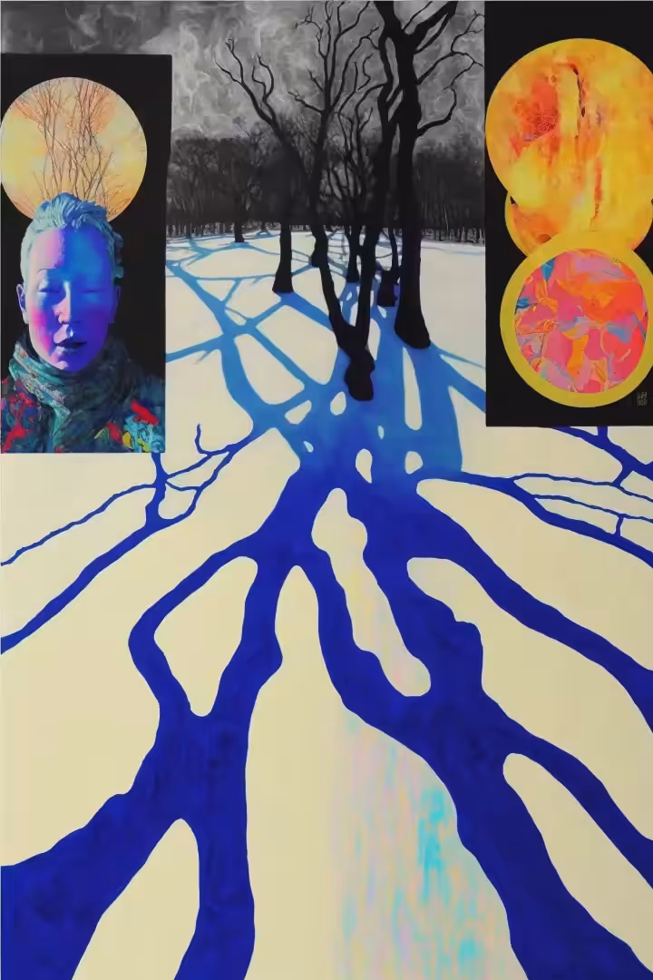 MOON, FOREST, MAN