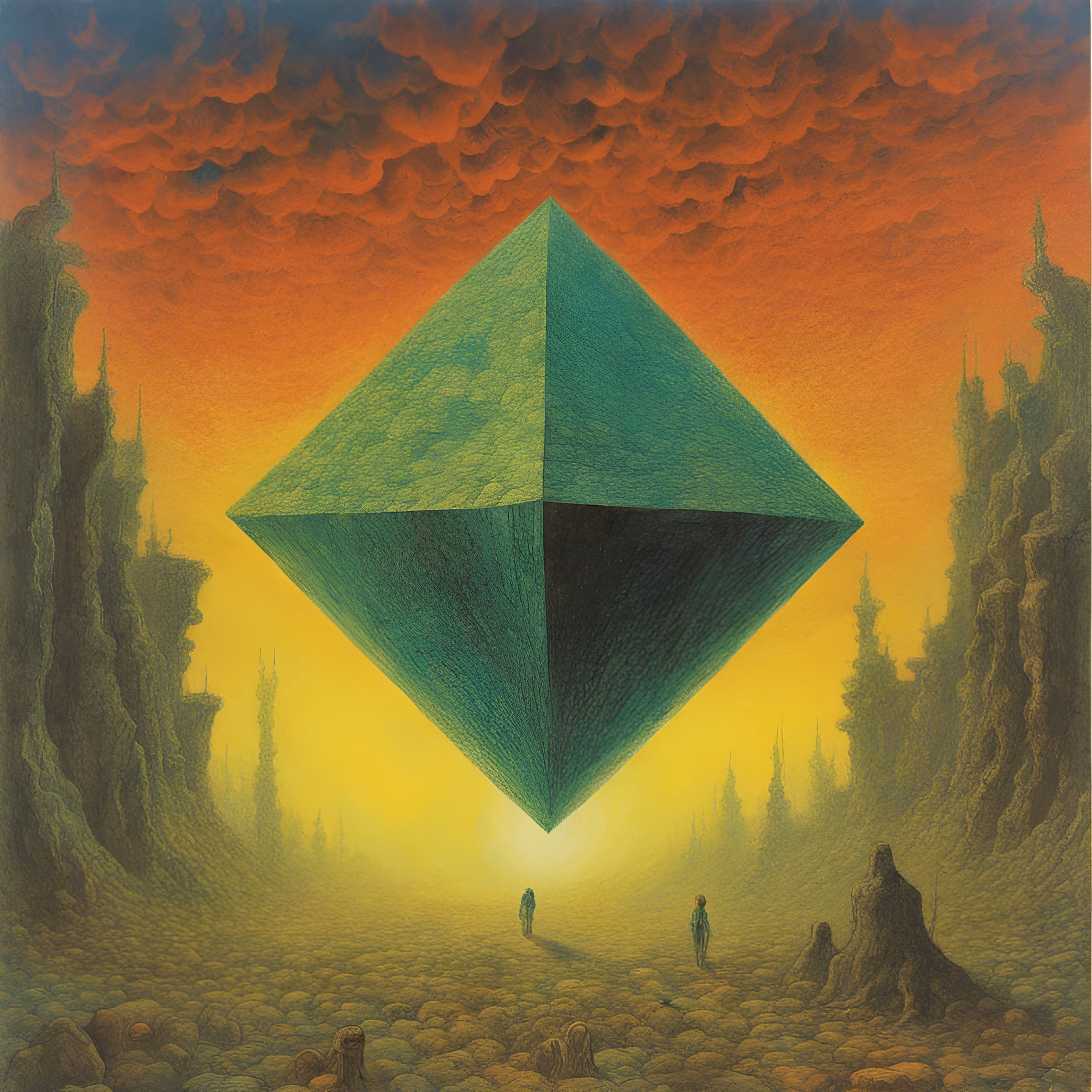 LSD Blotter Paper By Zdzisław Beksiński