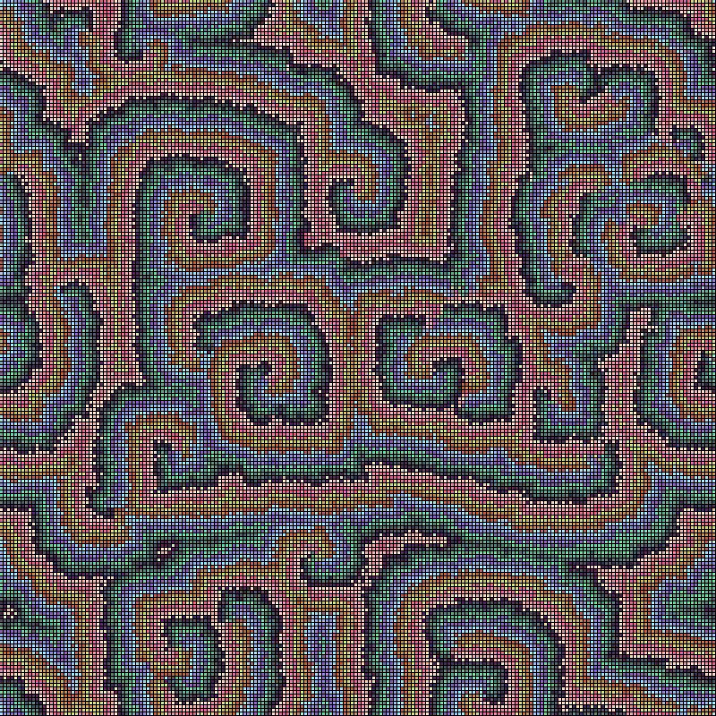 Reaction Diffusion Cellular Automata #40