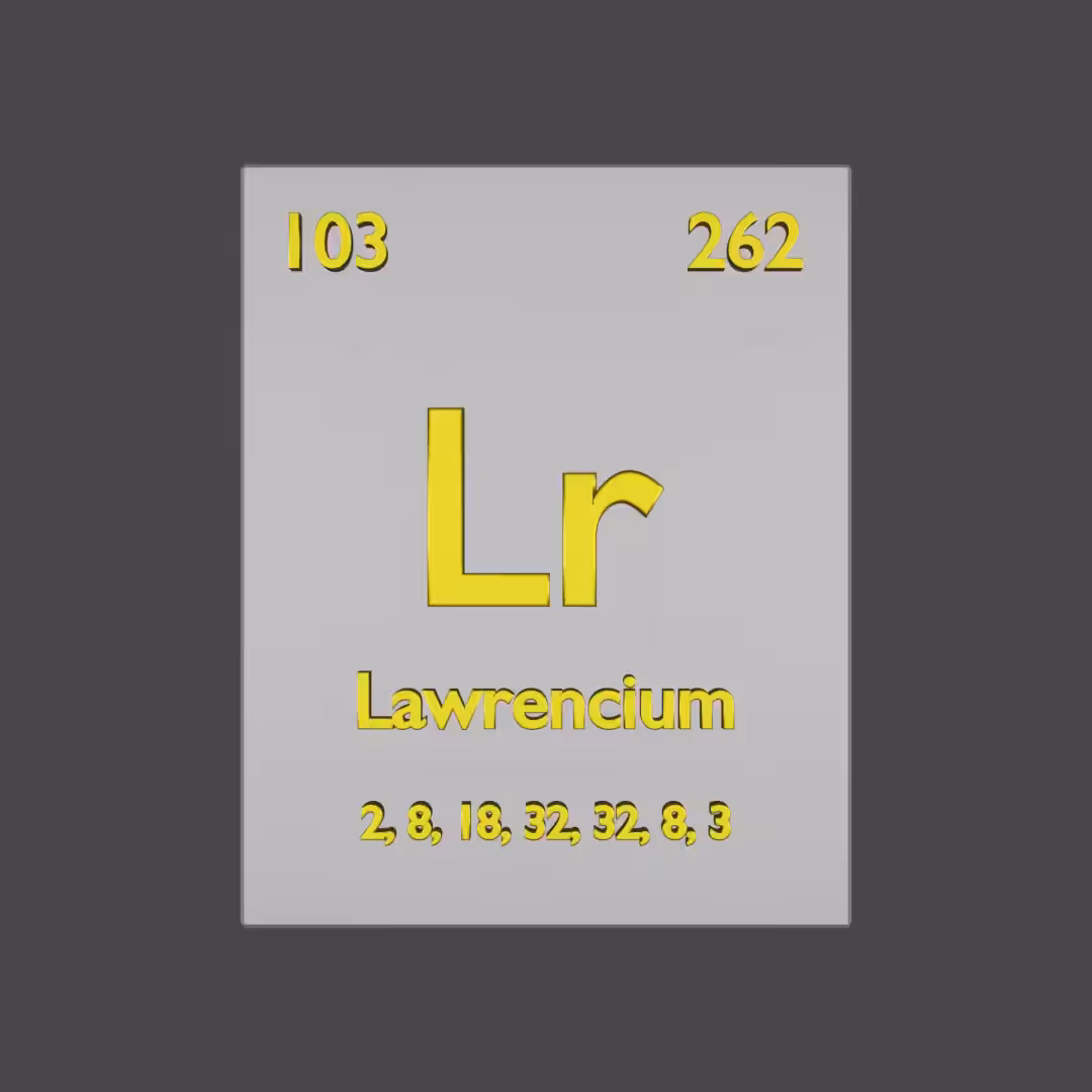 ElementCard #103 - Lawrencium