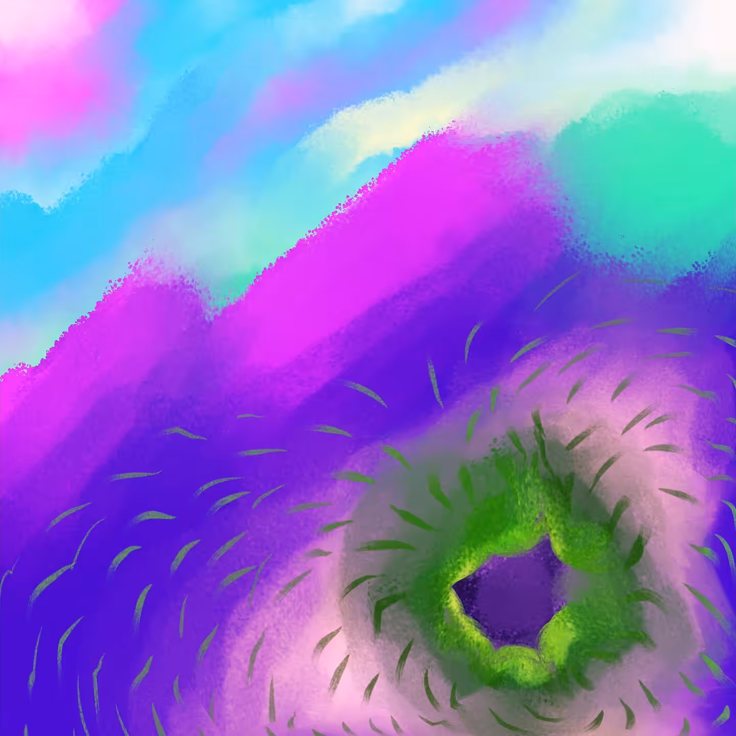 a hole where the rain comes in