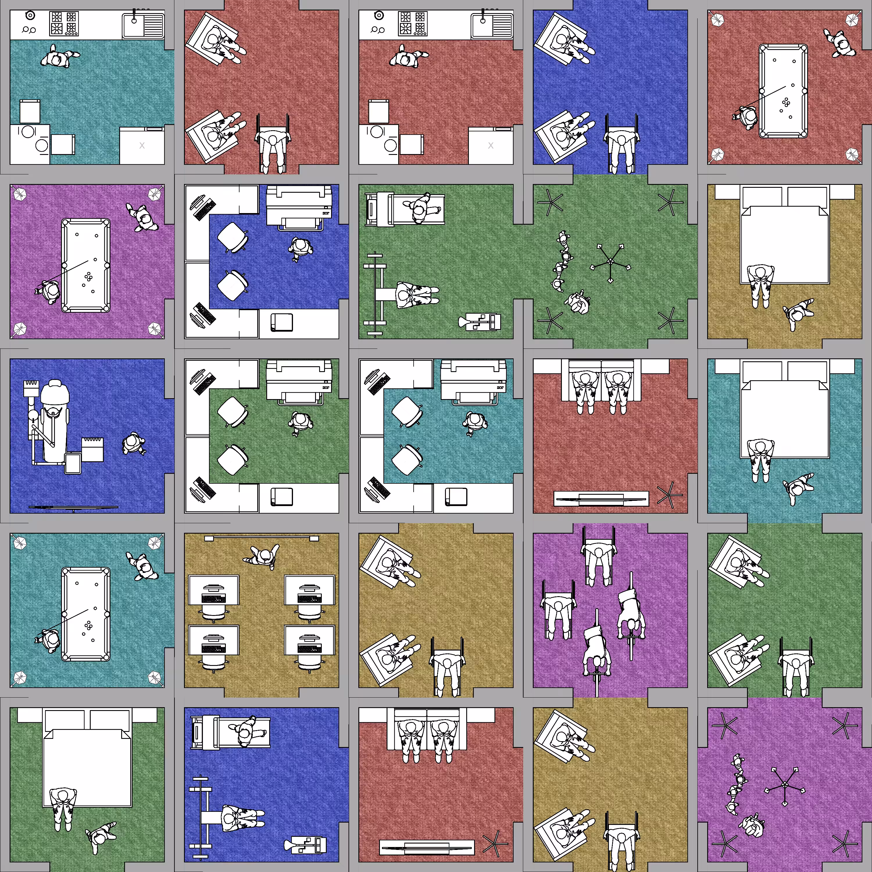 Harlequin block building #35