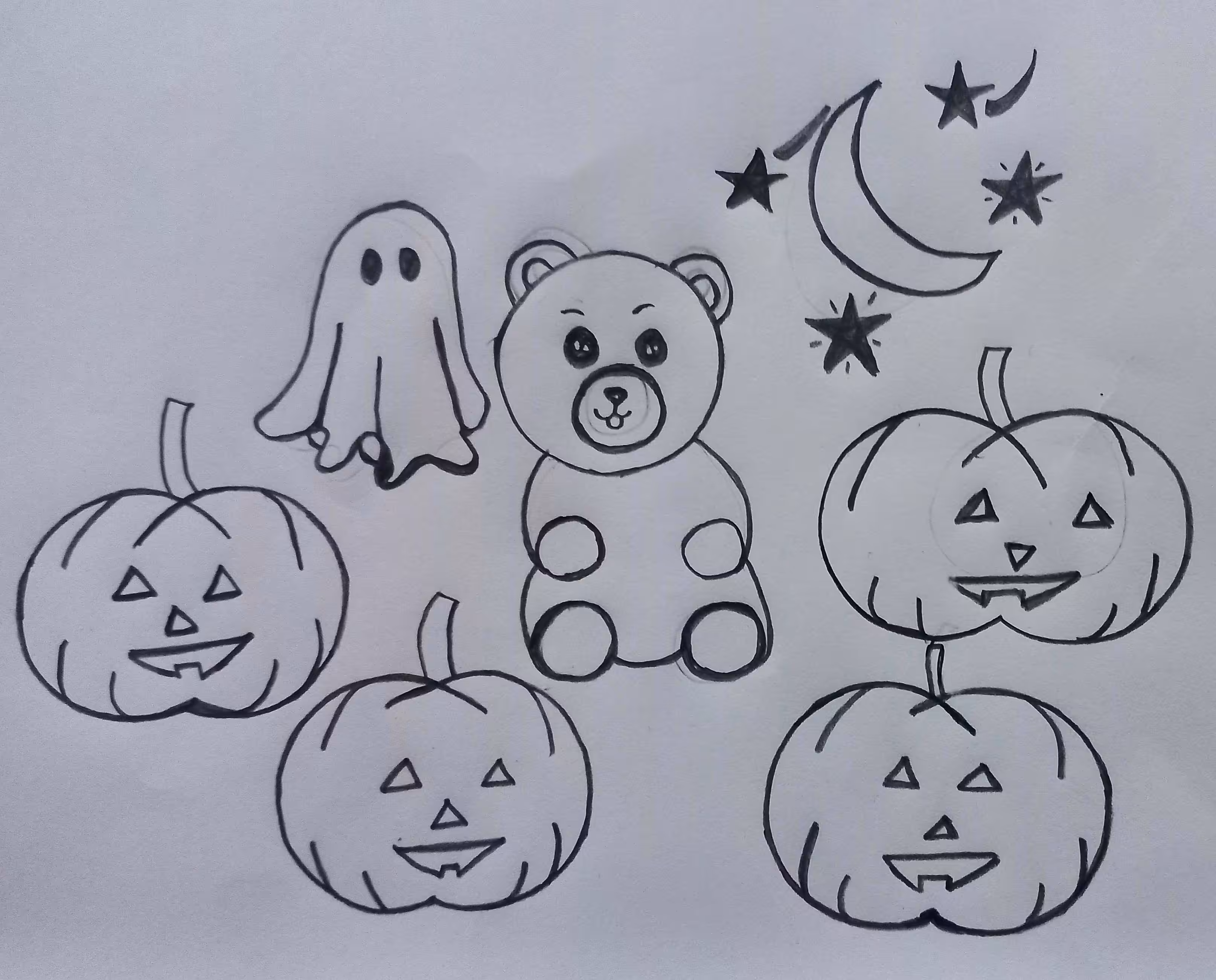 Bear Halloween sketch